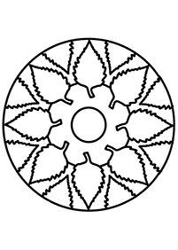 Simple Mandala coloring page - page 26