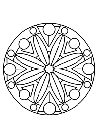 Simple Mandala coloring page - page 29