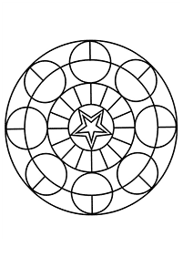 Simple Mandala coloring page - page 31