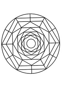 Simple Mandala coloring page - page 33