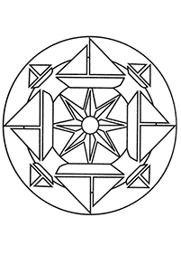 Simple Mandala coloring page - page 37