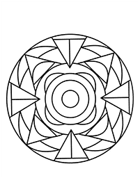 Simple Mandala coloring page - page 39