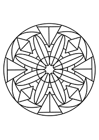 Simple Mandala coloring page - page 45