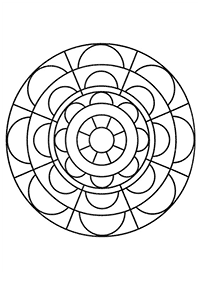 Simple Mandala coloring page - page 47