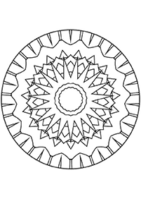 Simple Mandala coloring page - page 48