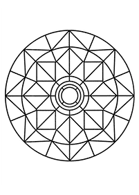 Simple Mandala coloring page - page 5