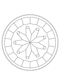 Simple Mandala coloring page - page 54