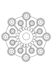 Simple Mandala coloring page - page 63