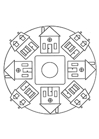 Simple Mandala coloring page - page 69