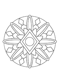 Simple Mandala coloring page - page 77