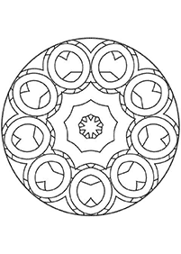 Simple Mandala coloring page - page 8