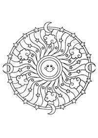 Simple Mandala coloring page - page 83