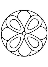 Simple Mandala coloring page - page 87