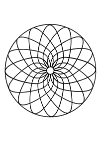 Simple Mandala coloring page - page 9