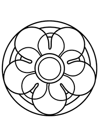 Simple Mandala coloring page - page 91