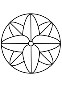 Simple Mandala coloring page - page 92