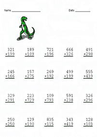 Addition für Kinder - Arbeitsblatt 109