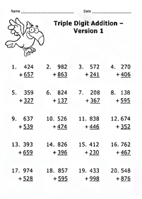 Addition für Kinder - Arbeitsblatt 110