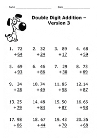 Addition für Kinder - Arbeitsblatt 116