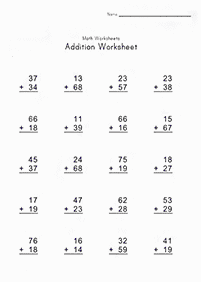 Addition für Kinder - Arbeitsblatt 122