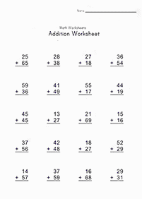 Addition für Kinder - Arbeitsblatt 126