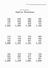 Addition für Kinder - Arbeitsblatt 140