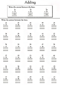 Addition für Kinder - Arbeitsblatt 143