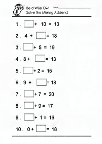 Addition für Kinder - Arbeitsblatt 89