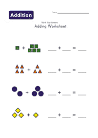 Einfache Addition für Kinder - Arbeitsblatt 12