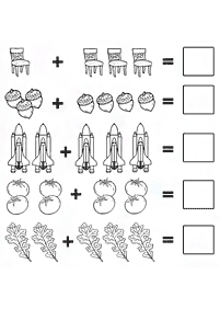 Einfache Addition für Kinder - Arbeitsblatt 2