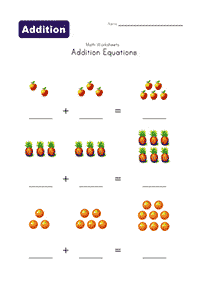 Einfache Addition für Kinder - Arbeitsblatt 24