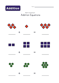 Einfache Addition für Kinder - Arbeitsblatt 28