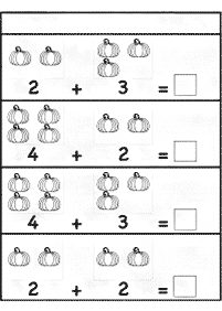 Einfache Addition für Kinder - Arbeitsblatt 3