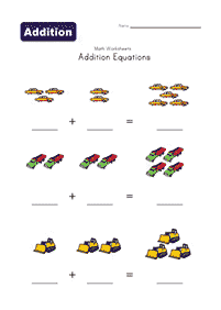 Einfache Addition für Kinder - Arbeitsblatt 32