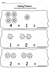 Einfache Addition für Kinder - Arbeitsblatt 34