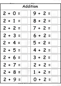 Einfache Addition für Kinder - Arbeitsblatt 35