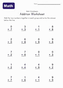 Einfache Addition für Kinder - Arbeitsblatt 40