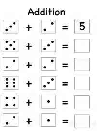 Einfache Addition für Kinder - Arbeitsblatt 6