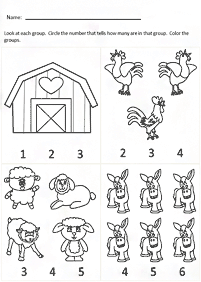 Einfache Math für Kinder - Arbeitsblatt 191
