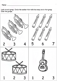 Einfache Math für Kinder - Arbeitsblatt 203
