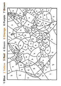 Farbe nach Zahlen - Malvorlage 22