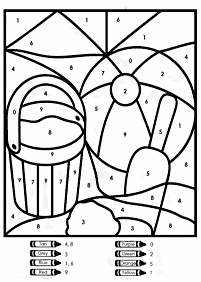 Farbe nach Zahlen - Malvorlage 42