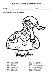 Subtraktion für Kinder - Arbeitsblatt 18