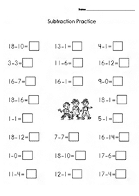 Subtraktion für Kinder - Arbeitsblatt 31