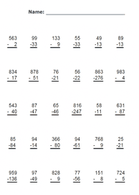 Subtraktion für Kinder - Arbeitsblatt 56