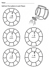 Einfache Subtraktion - Arbeitsblatt 11