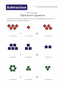 Einfache Subtraktion - Arbeitsblatt 24