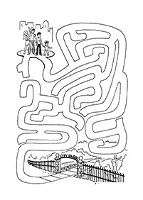 Einfache Labyrinthe für Kinder - Arbeitsblatt 10