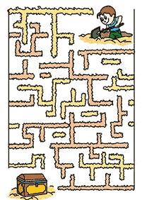 Einfache Labyrinthe für Kinder - Arbeitsblatt 102
