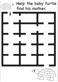 Einfache Labyrinthe für Kinder - Arbeitsblatt 104